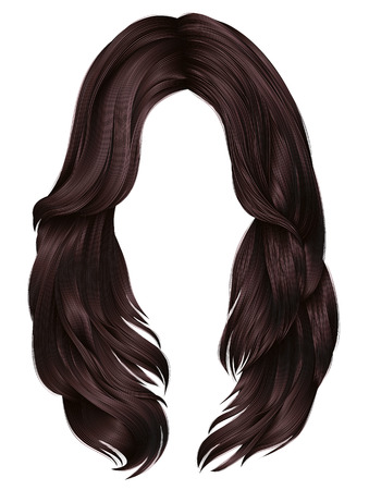 trendy woman long hairs  colors .  beauty fashion . 
 realistic  graphic 3dのイラスト素材