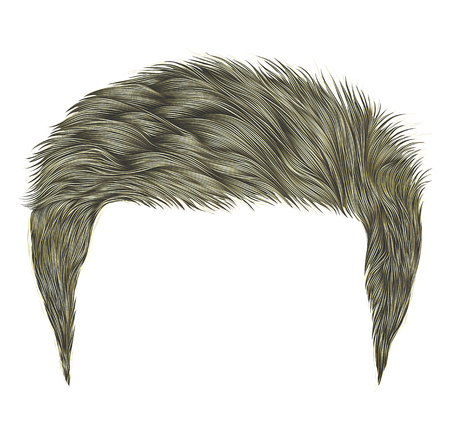 Trendy man hairs blond color.beauty fashion style.realistic 3d.のイラスト素材
