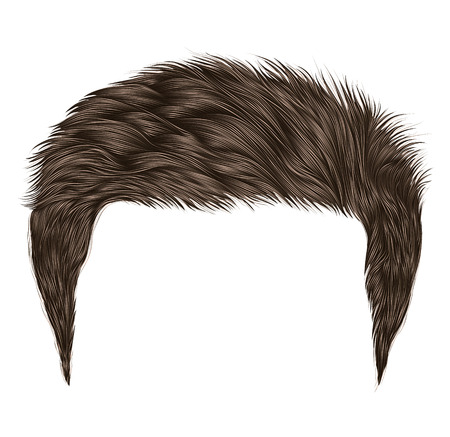 Trendy man hairs.brown,
blond color. beauty style .realistic 3d .のイラスト素材
