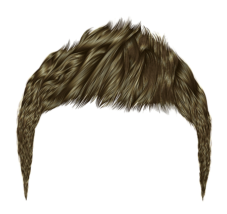 Trendy man hairs brown
blond color beauty style realistic 3D.のイラスト素材