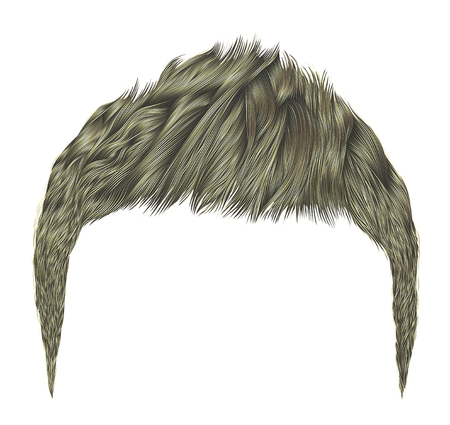 Realistic trendy boy hairstyle.のイラスト素材