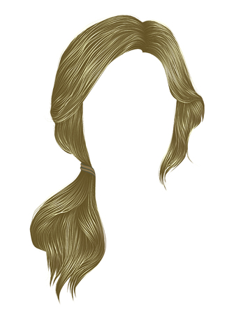 trendy women hairs blond 
light colour .tail . 
 fashion beauty style .のイラスト素材