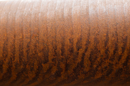 Close-up texture of a rusty metal pipe. High quality photoの写真素材