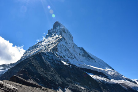 Peak of Mighty Matterhornの写真素材