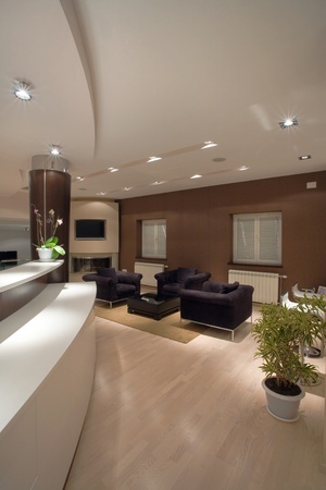 Modern house interior, large and expensive house architecture.の写真素材