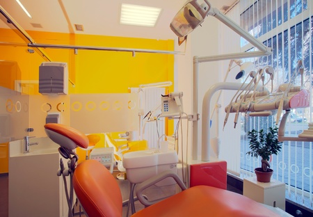 Interior of a dental clinic, simple and modern minimal design.の写真素材