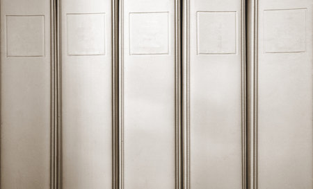 Office registrars, white and isolated, simple view.