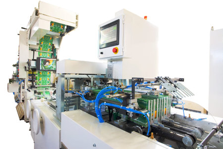 Details of a printing and packaging machines.