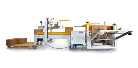 Details of a printing and packaging machines.