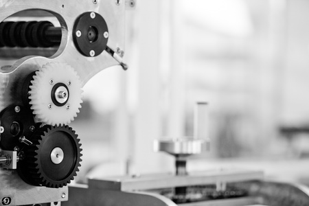 Details of a machine gears and other parts. の写真素材