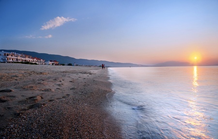 Nea Vrasna, Greece, july, summer season, early in the morning.の写真素材