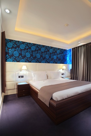 Interior of a hotel apartment with furniture, modern contemporary design. の写真素材