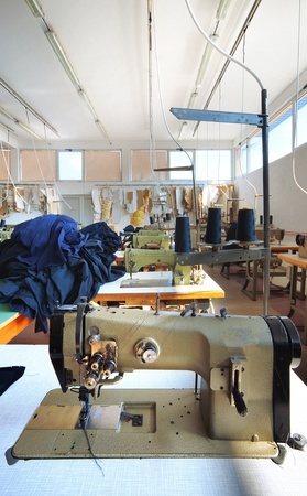 Interior of a sewing company, equipment and materials. の写真素材