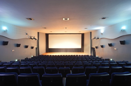 Cinema interior, empty seats, modern design. の写真素材