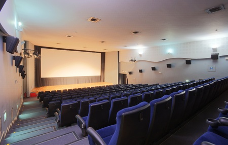 Cinema interior, empty seats, modern design. の写真素材