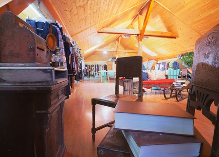 Interior of a clothing company, winter season concept. の写真素材