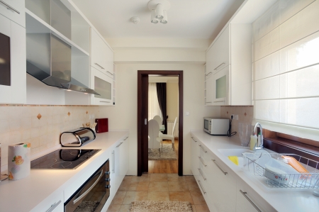 Interior of a modern kitchen during day. の写真素材