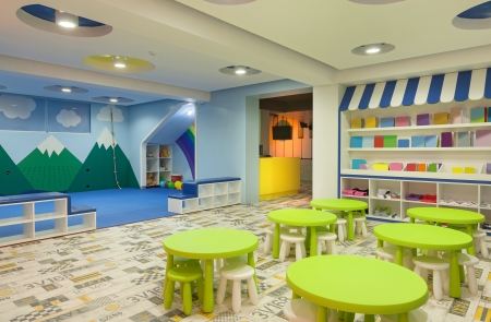 Interior of a modern kindergarten. の写真素材
