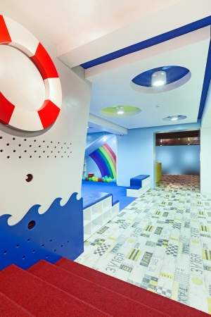 Interior of a modern kindergarten. の写真素材