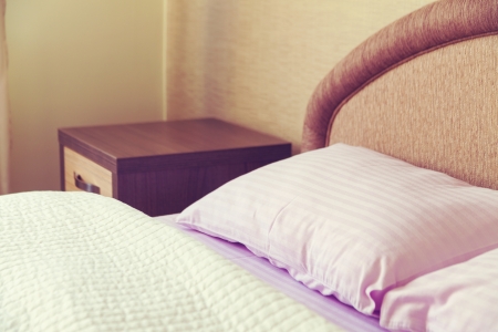 Details and textures of a modern bed sheets. の写真素材