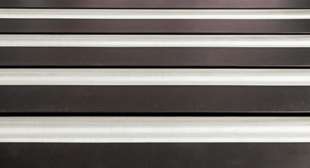 Part of a machine for napkin wrapping, details of steel rolls  