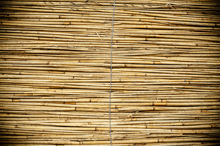 Old retro reed texture details, part of a village garden. - Stock Image ...