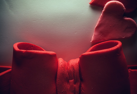 Details of a cake in shape of heart.の写真素材