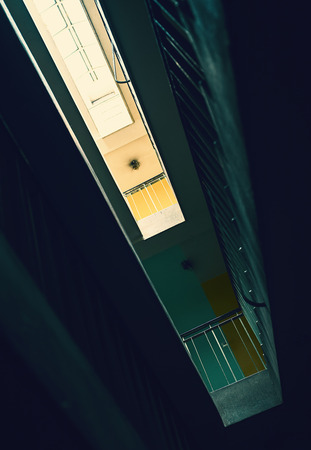 Details of an old building staircases, interior mood.の写真素材