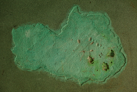 Details of an old damaged wall, closeup view. の写真素材