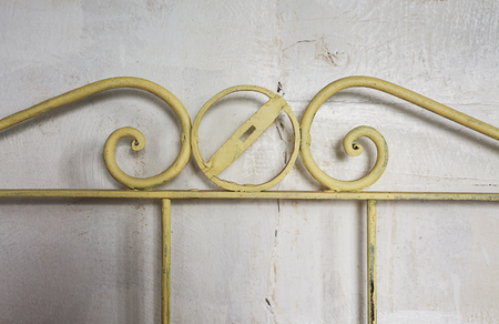 Abstract composition of a decorative bed frame.の写真素材