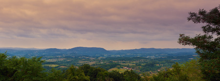 Summer landscape of village in central Serbia.の写真素材