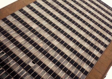Abstract composition of an old building, facade details. 