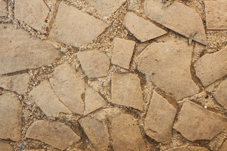 Texture of an old and dirty floor made of roof tiles.の写真素材