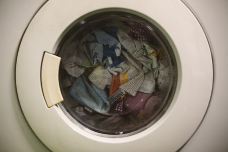 Clothes washing details, part of a washing machine.