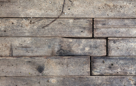Closeup view on old wooden planks, texture details.の写真素材