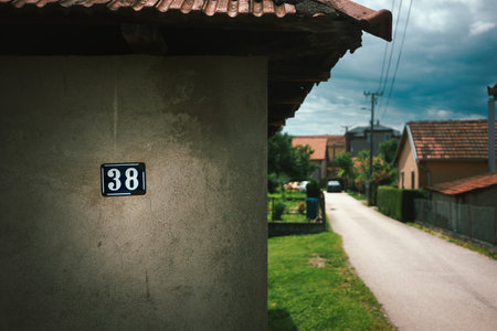 Detail of country house number 38, sunny day.の写真素材
