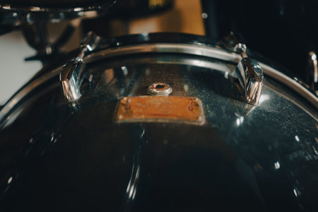 Top of Bass drum, frame and hoop details.