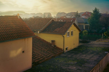 City of Cacak in Serbia, morning scene in late autumn.の写真素材