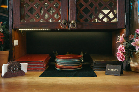 Interior details of a Turkish restaurant.