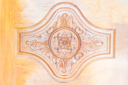 A carved wooden door.の写真素材