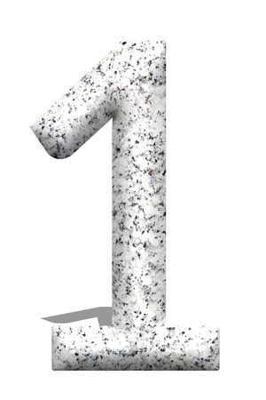 3d number 1 - from my stone number collection.の写真素材