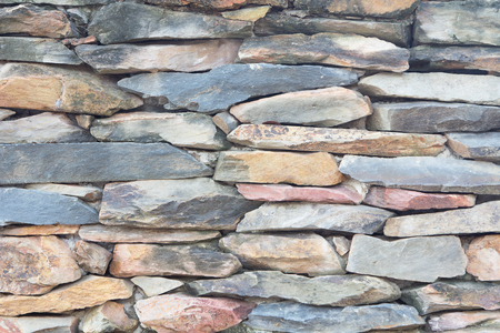 part of a stone wall, for background or texture.の写真素材