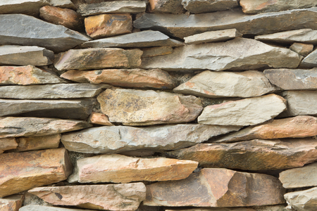 part of a stone wall, for background or texture.の写真素材