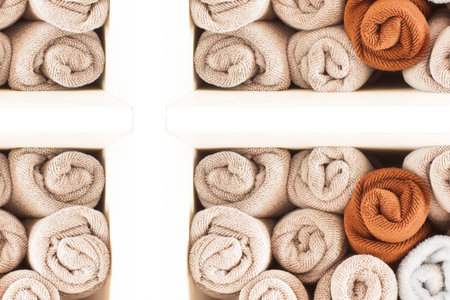 Rolled towels.の写真素材