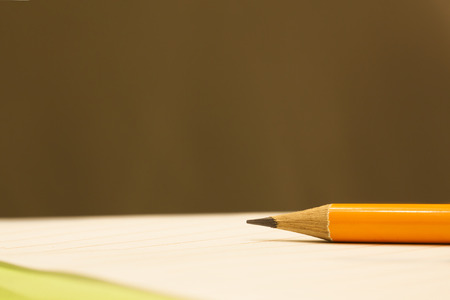 Close up  pencil and white paper in conference room, business concept.の写真素材