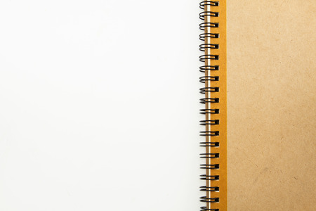 Notebook with space on white background.の写真素材