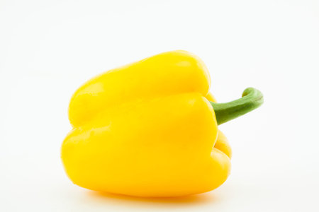 Yellow  pepper on white background.Healthy concept.