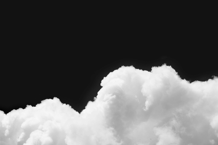 Isolated clouds over black.の写真素材
