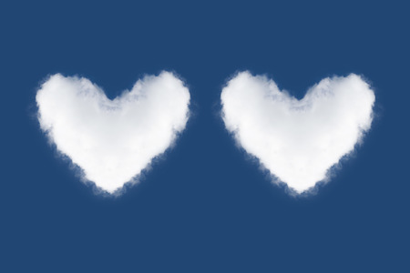 heart cloud in the blue sky.の写真素材