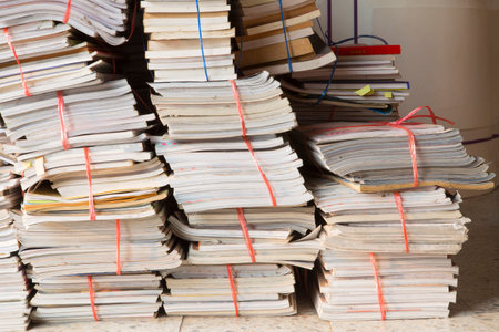 A stack of donation books.
